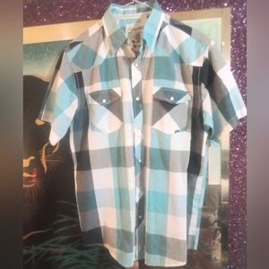 "Coastal" Boy's Short Sleeve Collared Button Down Shirt